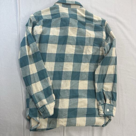 Levi’s Flannel Plaid Button Down Shirt Top Women’s Size Medium Blue - Picture 5 of 7